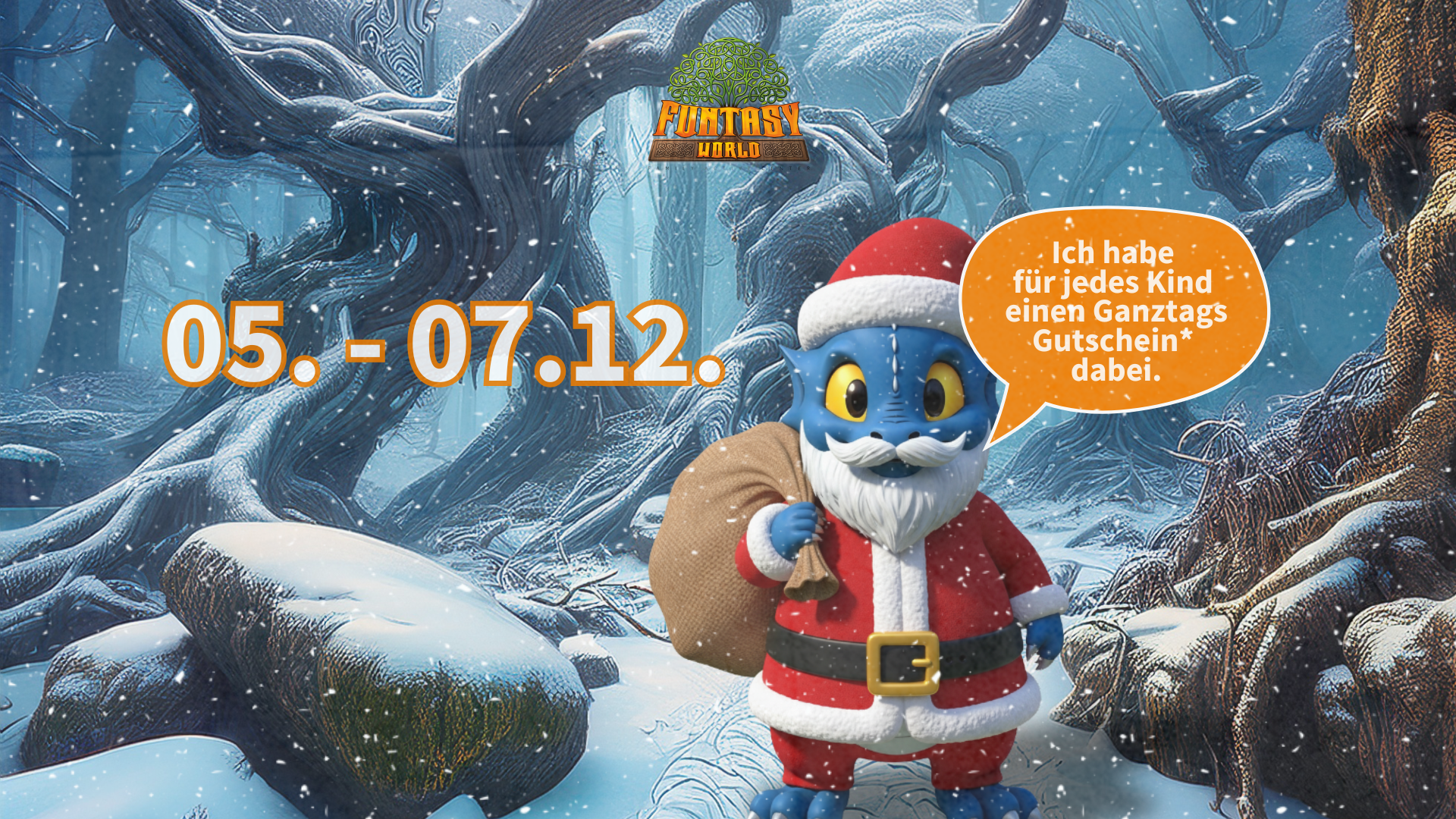 Der Nikolaus kommt und hat für jedes Kind einen Ganztagsgutschein dabei.